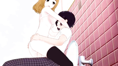 Yuu Naruse and I have intense sex in the restroom. - WataMote Hentai