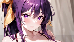 Akeno tortures you with edging while slapping your balls