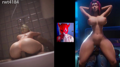 SPLIT SCREEN COMPILATION COWGIRL - TRY NOT CUM