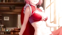 Hot anime chicks dancing