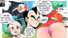 bulma quiere darle una buena probada a la enorme polla de vegeta