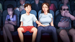 Jenny and Harry make some romantic moments in flim hall when then goto there in summer time saga New