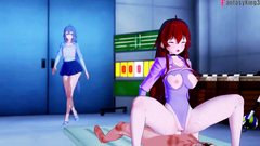 Roxy catsh eris fucking at the gym and joins | Mushoku Tensei 3 | Full on Patreon: Fantasyking3