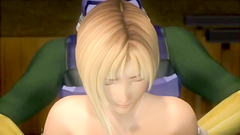 Green goblin fucks sexy 3d blonde in her shaved twat