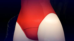 This monster likes to lick bondaged babe's shaved pussy