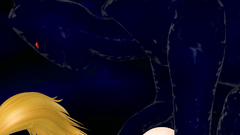 Skinny blonde teen gets filled with a monster's cum