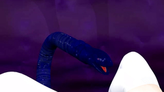 Horny tentacle penetrates young skiny gal's pussy