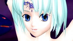 Horny tentacle penetrates young skiny gal's pussy