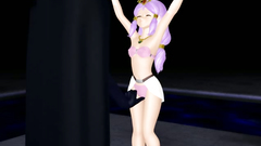 Tiny teen moans with pleasure while licked by 3d Monster