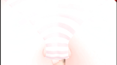 Two sexy cartoon babes sharing one hard 3D cock