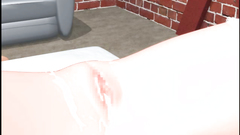 Slender cartoon 3D teen babe gets deeply pussy fucked