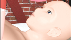 Hot 3d cartoon threesome porn banging with sexy blonde teens