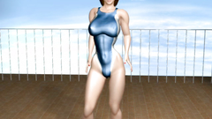 Hot and busty brunette from 3d toon rides dick