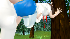 Outdoor sex with an amazing cartoon school girl