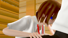 Cartoon school girl blows dick and gets fucked in various positions