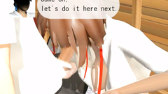 Cartoon school girl blows dick and gets fucked in various positions