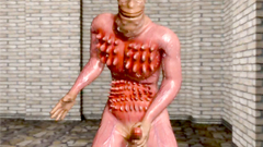 Kinky creature pokes brunette into her mouth in cartoon porn