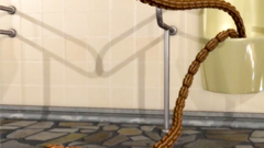 Kinky creature pokes brunette into her mouth in cartoon porn