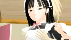 This hot hentai maid is a really slutty chick with a stunning body