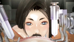 Slutty brunette and redhead cartoon girls are having her holes stretched and fucked