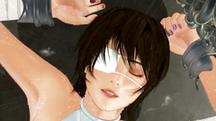 Slutty brunette and redhead cartoon girls are having her holes stretched and fucked