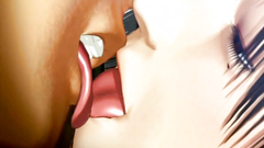 Watch how kinky guy plays with perky nipples of a gorgeous cartoon girl