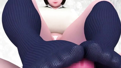 Hot 3d babe from xxx toon gives footjob in POV style