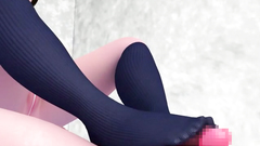 Hot 3d babe from xxx toon gives footjob in POV style