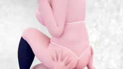 That bikini is too small for her massive 3D boobs