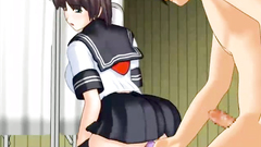 Busty 3d schoolgirl from xxx toon gets toyed really hard