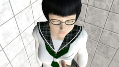 Petite scgoolgirl facefucked standing on her knees