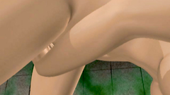 Young and naked dark-haired slut rubs her pussy in 3D porn tube