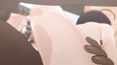 Petite naked teen gets fucked by three big cocks in 3d porn toon