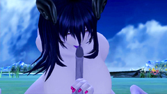 Handsome Night Elf with nice boobs fuck on the beach