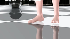 Innocent teen blows two big cocks standing on her knees