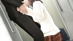 Awesome busty schoolgirl forced to suck in the train