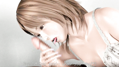 Naked big titted slut blows and rides boyfriend's cock in 3D toon