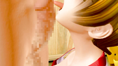 Big titted blonde gets covered with cum in hot 3d porn toon