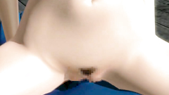 Blue alien from 3d toon makes her cum with his cock