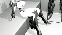Robot babe with giant tits wants to get unreal orgasm