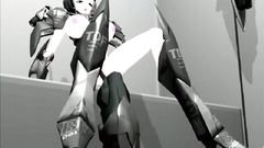 Robot babe with giant tits wants to get unreal orgasm