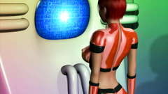 Busty redhead beauty roughly fucked by ugly monster