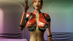 Busty redhead beauty roughly fucked by ugly monster