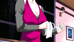 Busty short-haired redhead babe loves to drink and fuck