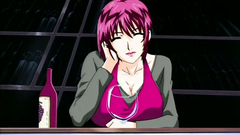 Busty short-haired redhead babe loves to drink and fuck