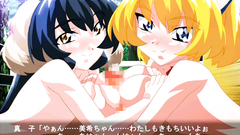 Busty naked cartoon teens shows us their teamwork