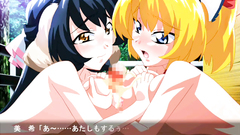 Busty naked cartoon teens shows us their teamwork