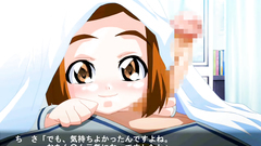 Tiny cartoon babe plays with massive schlong and looks happy