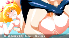 Awesome threesome pounding with two hot hentai chicks