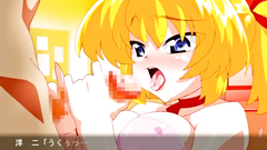 Big breasted teen strokes cock like a pro